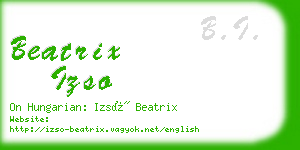 beatrix izso business card